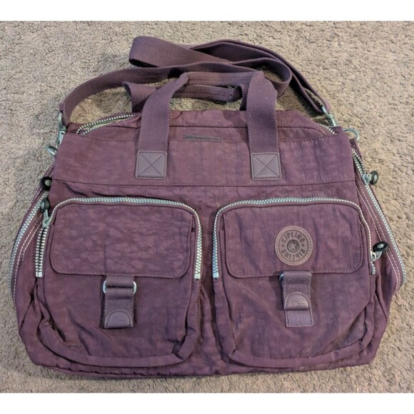 Kipling Becky Purple Messenger Bag with Laptop Sleeve - Picture 1 of 10